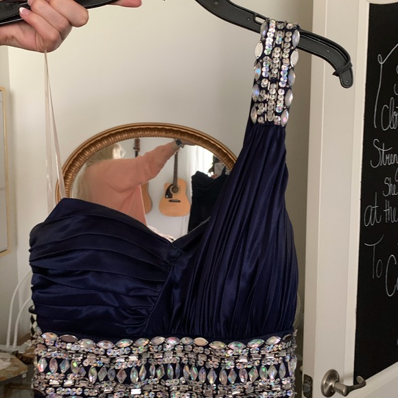 Navy blue formal dress - Picture 2 of 7